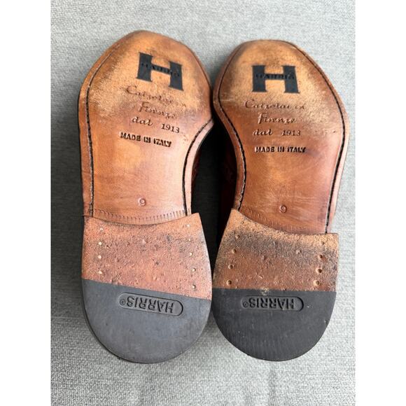 Calzoleria Harris for Barneys Leather Oxford Shoes US 9 Brown main image 6